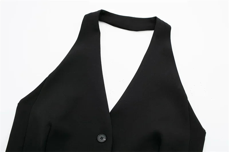 Black vest on a white background
