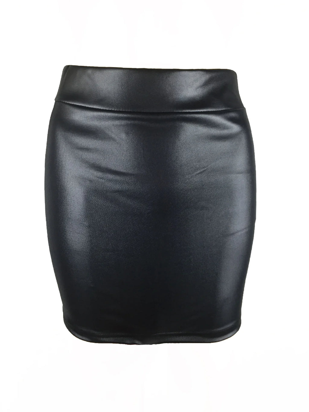 Power Hug Leather Skirt